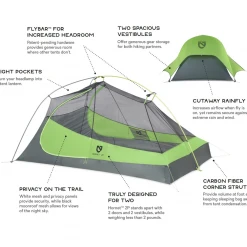 Brand new ⭐ Tents & Shelters NEMO Hornet 2P Ultralight Backpacking Tent 🎉 14 Tents & Shelters NEMO Hornet 2P Ultralight Backpacking Tent