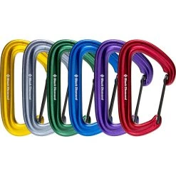 Non-locking Carabiners Black Diamond Litewire Rackpack 6pack