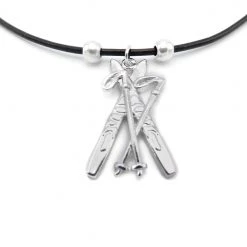 Lilo Collections Skis And Poles Necklace Accessories