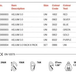 Wild Country Helium 3.0 Rackpack 6 Pack Non-locking Carabiners